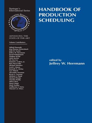 cover image of Handbook of Production Scheduling